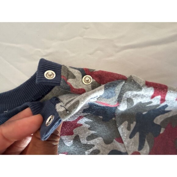 Camo Print Baby Sweatshirt "New In Town" 3/6 Months - Weeplay - Picture 6 of 6